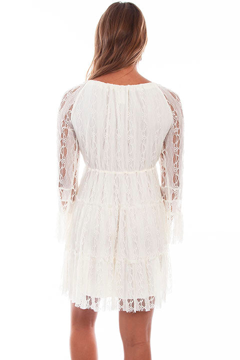 white lacy dress
